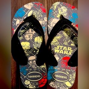 Kids Havaianas Star Wars flip flops- new size 10 toddler